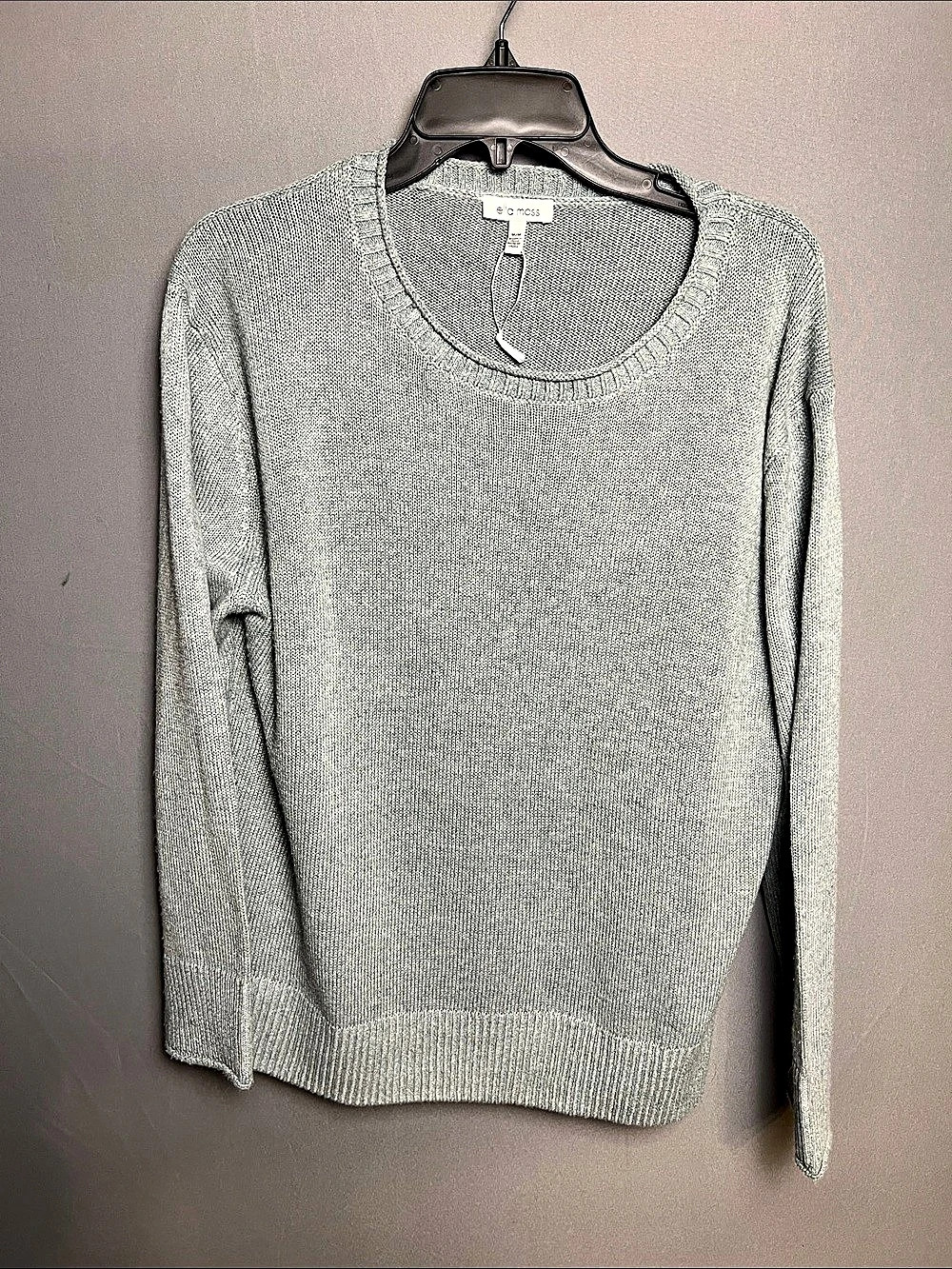 ella moss Gray Knit Sweater Size Medium NWT